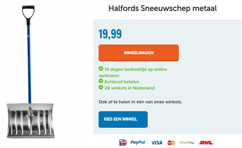 Halfords Sneeuwschep metaal