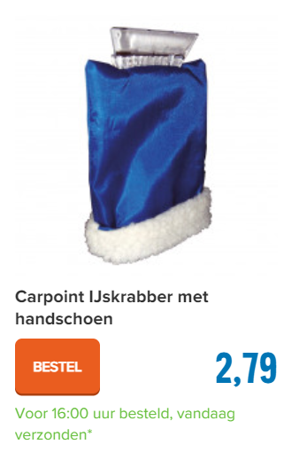 Carpoint IJskrabber met handschoen