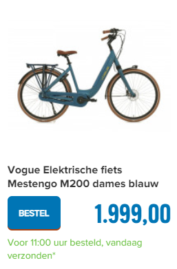 Mestengo M200 dames blauw 50cm 504 Watt