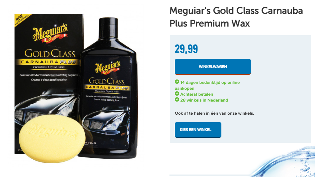 Meguiar's Gold Class Carnauba Plus Premium Wax