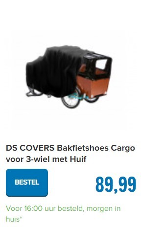 DS COVERS Bakfietshoes Cargo voor 3-wiel met Huif