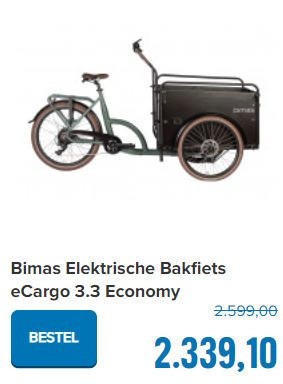 Bimas Elektrische Bakfiets eCargo 3.3 Economy