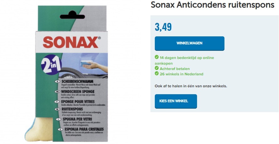 Sonax Anticondens ruitenspons