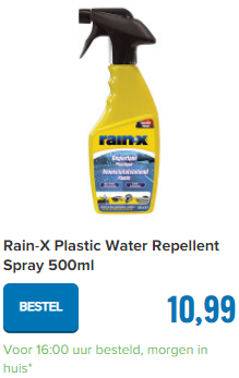 Rain-X Plastic Water Repellent Spray 500ml