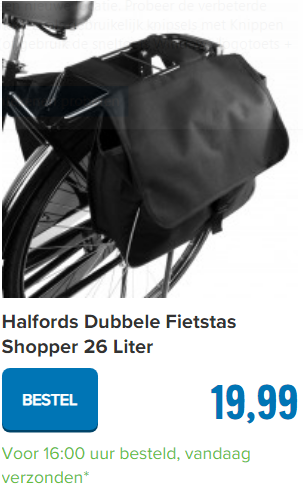 Halfords fietstas